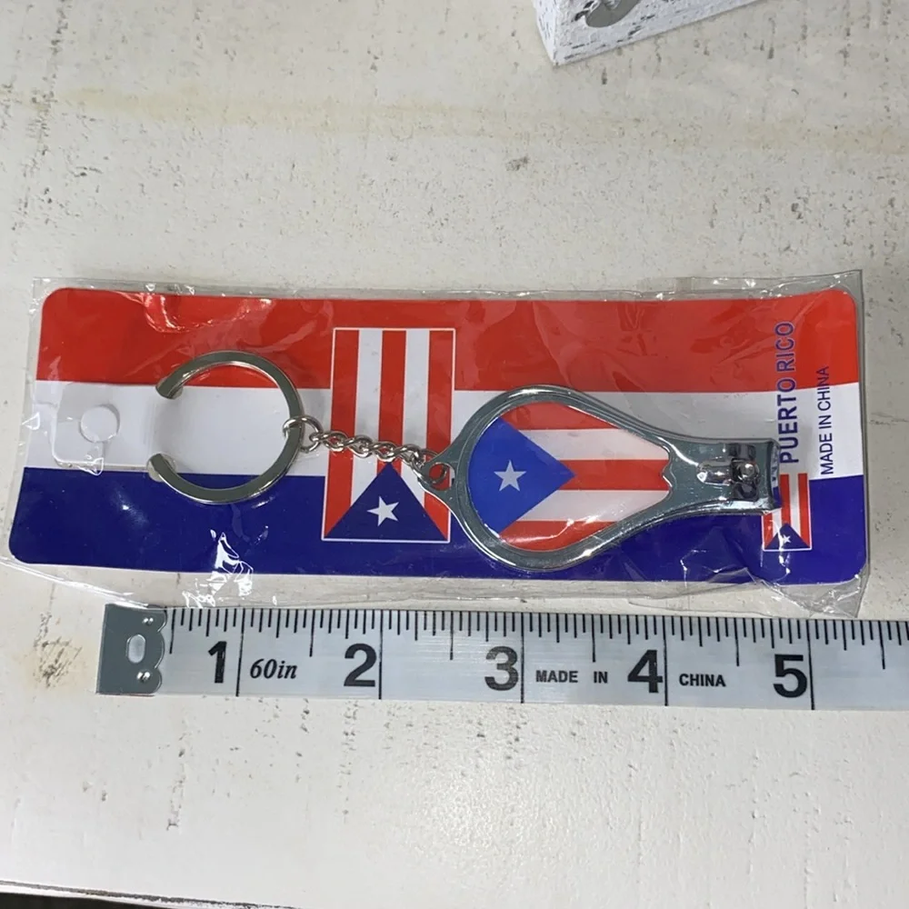 🆕 Puerto Rico 🇵🇷 beer 🍺 opener & nail clipper keychains bundle
